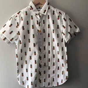 Denim & Flower Pineapple 🍍 Short Sleeve M